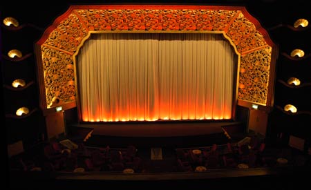 lit-up stage